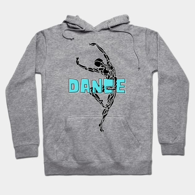 Dance Sport Dancer Silhouette Artwork Hoodie by badlydrawnbabe